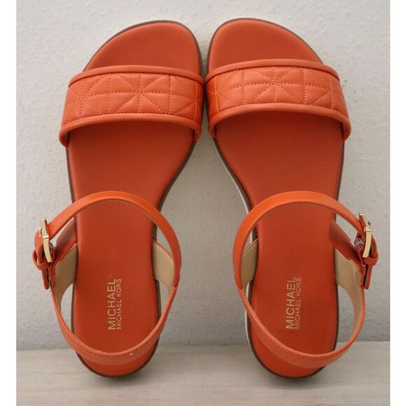 MICHAEL Michael Kors PV24K Women’s Sz 8M Orange Platform Slingback Sandals - Picture 2 of 15